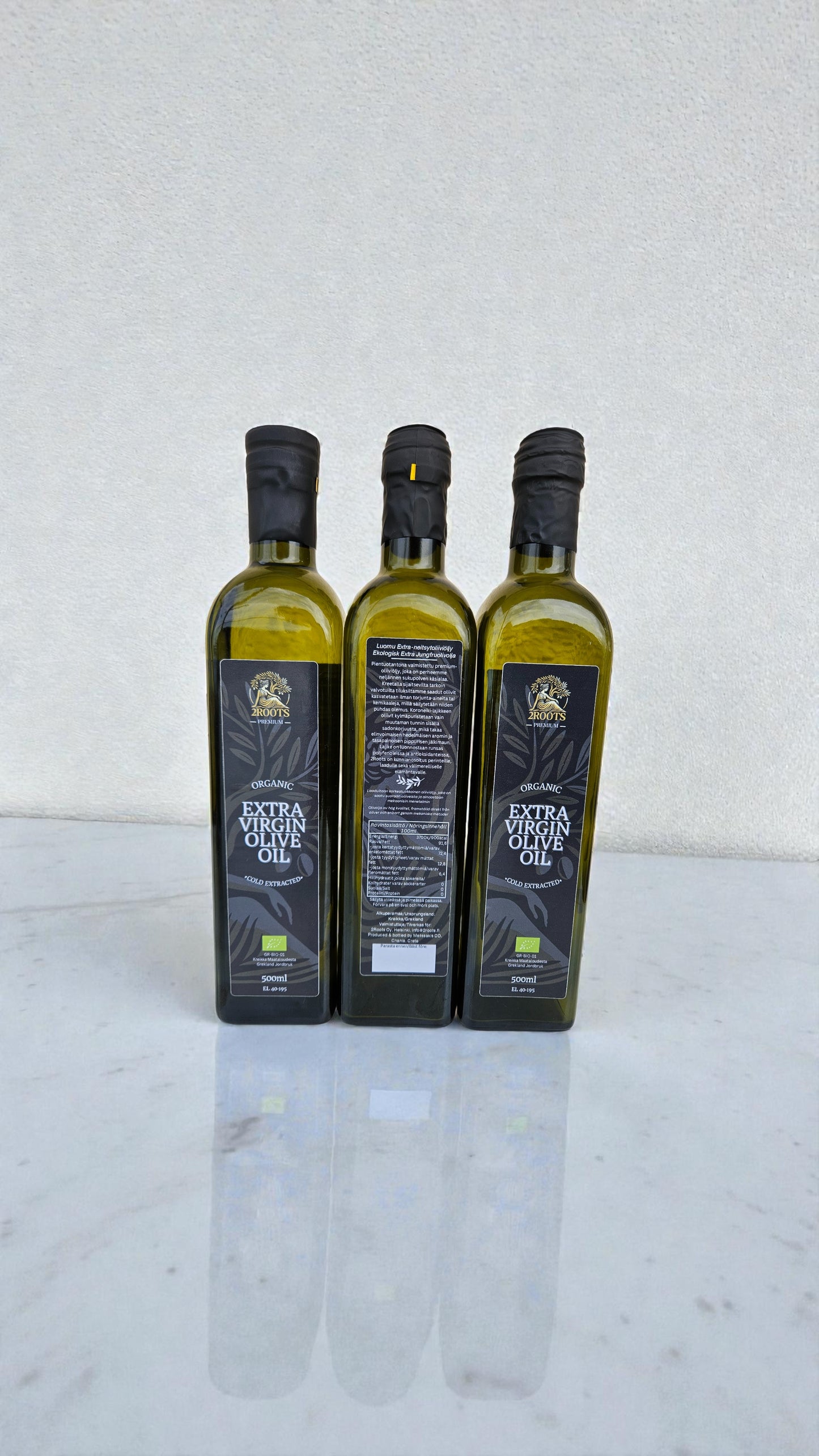 Luomu ekstra-neitsytoliiviöljy – 3 pullon pakkaus